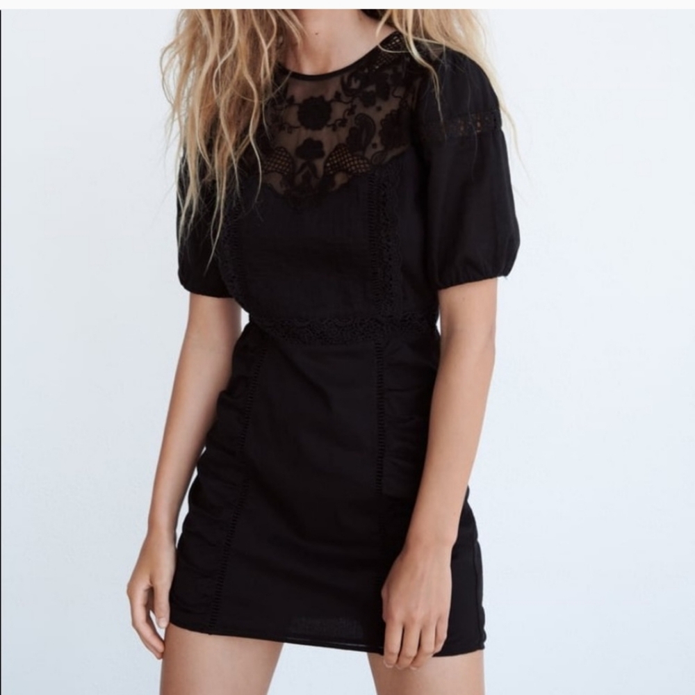 Zara combination cotton dress